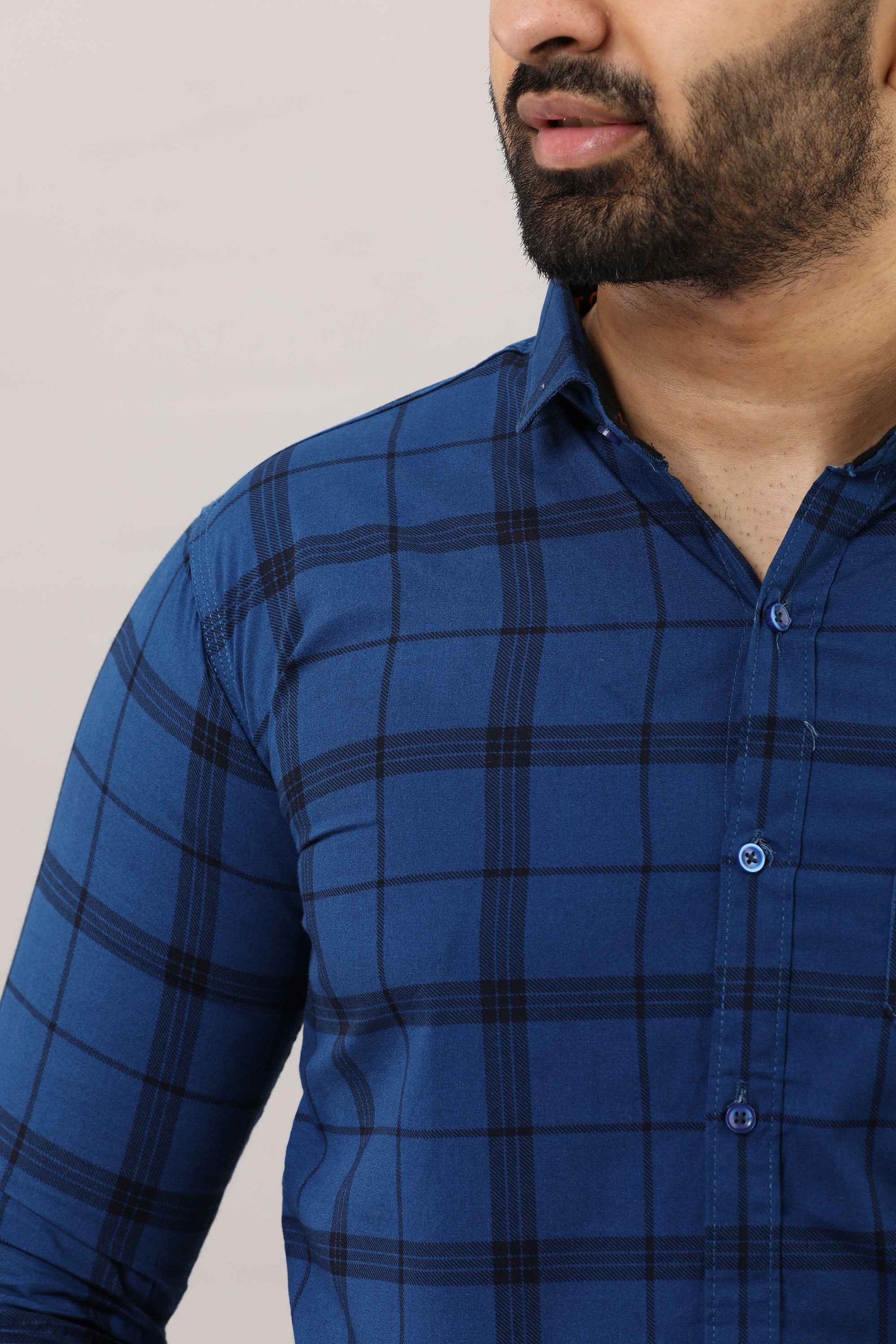 Men Slim Fit Checkered Casual Shirt - Adhi Shree Fashion