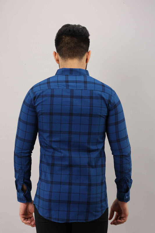 Men Slim Fit Checkered Casual Shirt - Adhi Shree Fashion