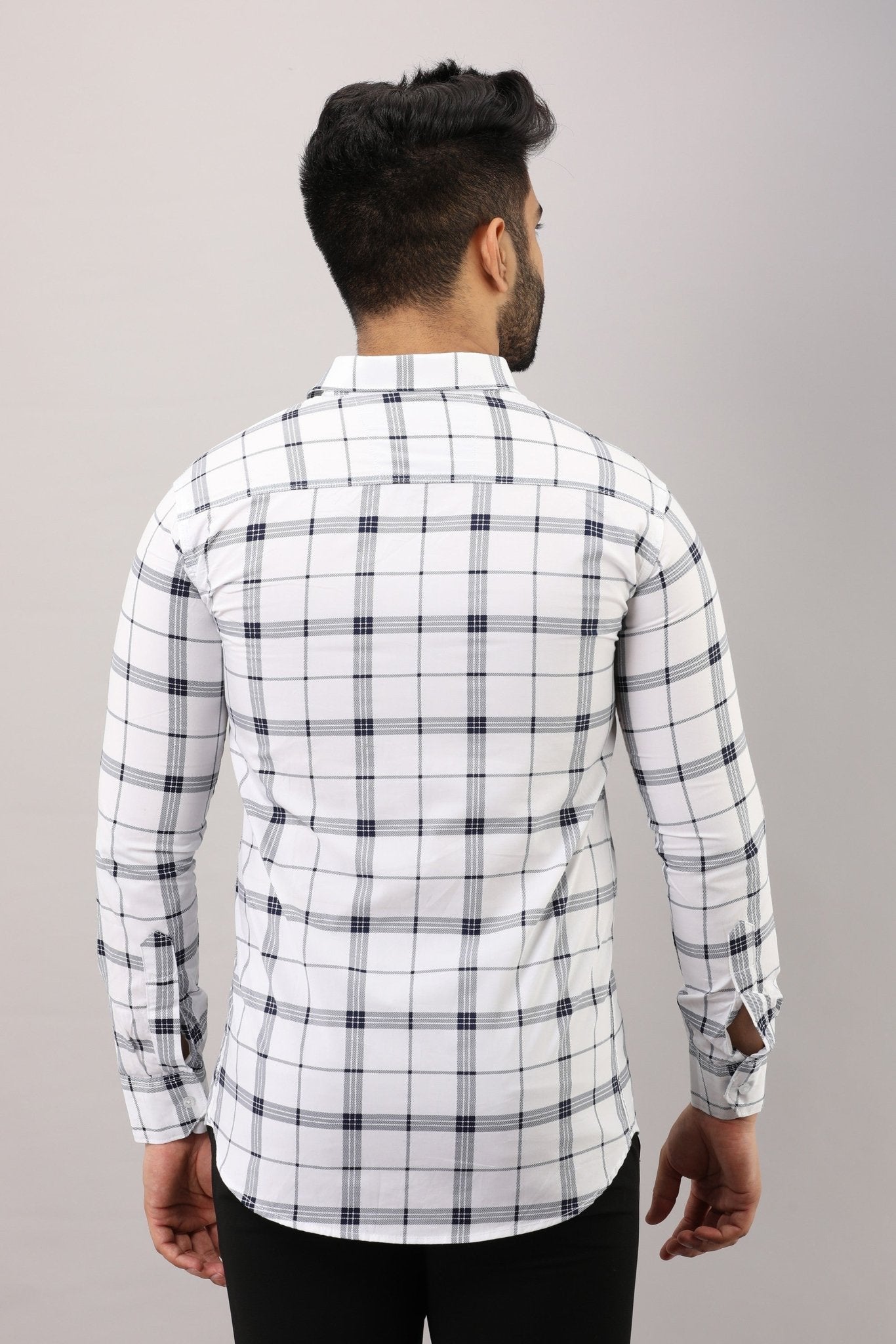 Men Slim Fit Checkered Casual Shirt - Adhi Shree Fashion