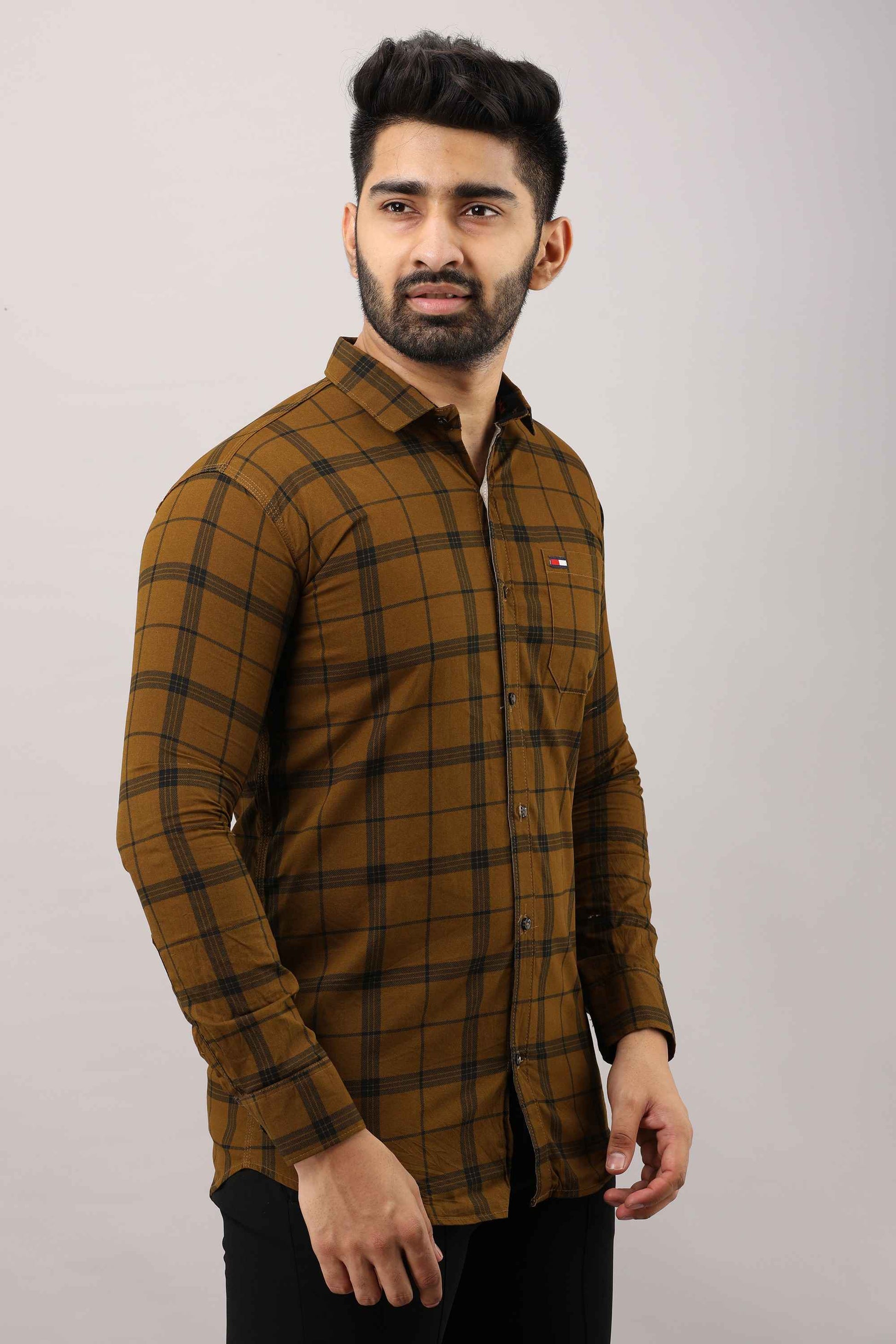 Men Slim Fit Checkered Casual Shirt - Adhi Shree Fashion