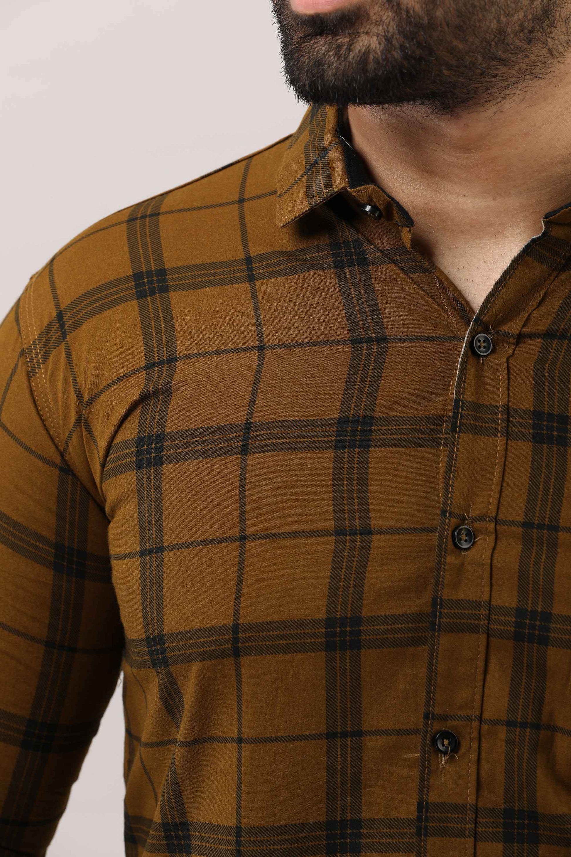 Men Slim Fit Checkered Casual Shirt - Adhi Shree Fashion