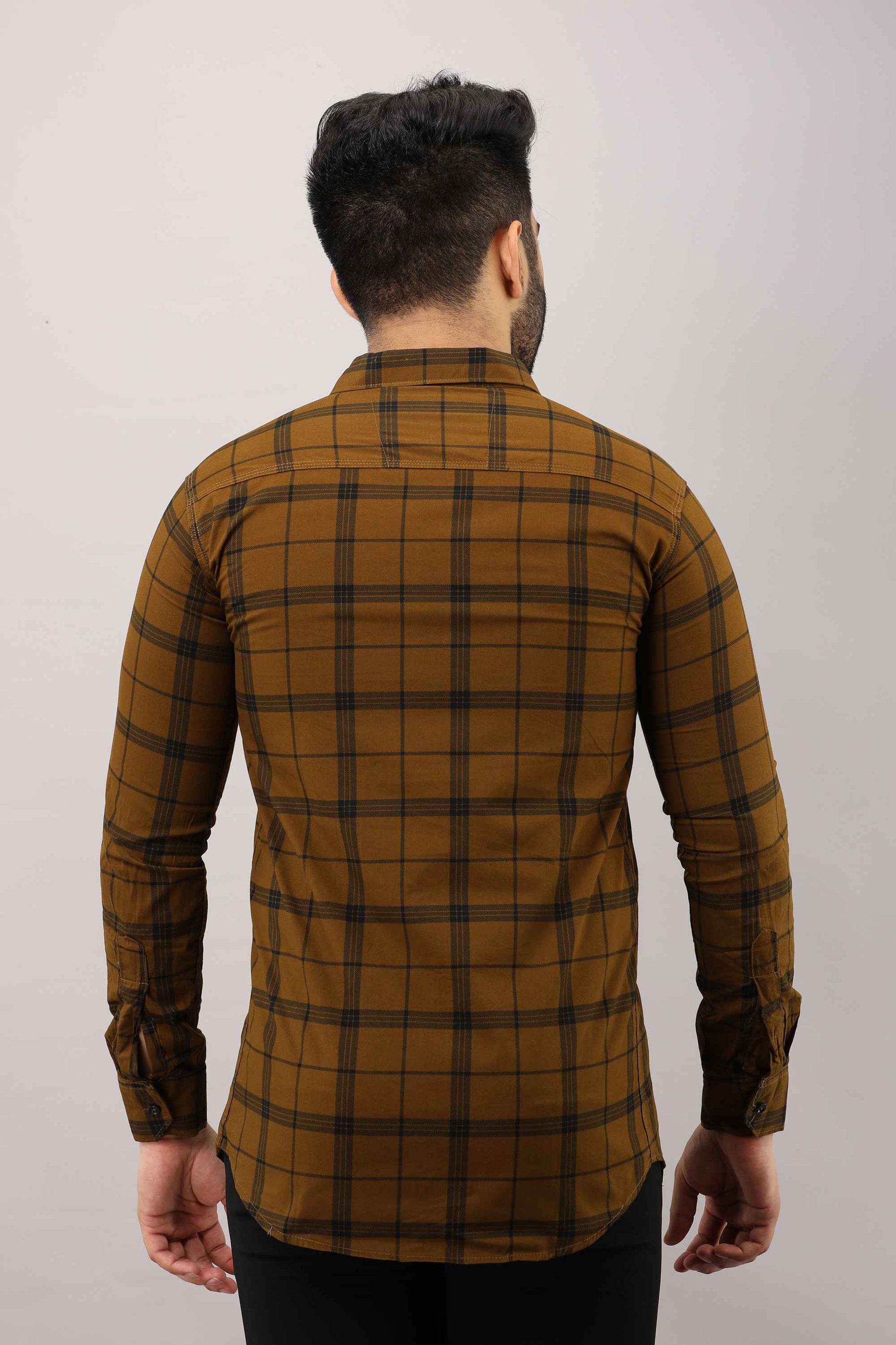Men Slim Fit Checkered Casual Shirt - Adhi Shree Fashion