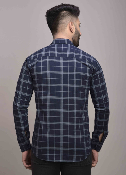 Men Slim Fit Checkered Casual Shirt - Adhi Shree Fashion