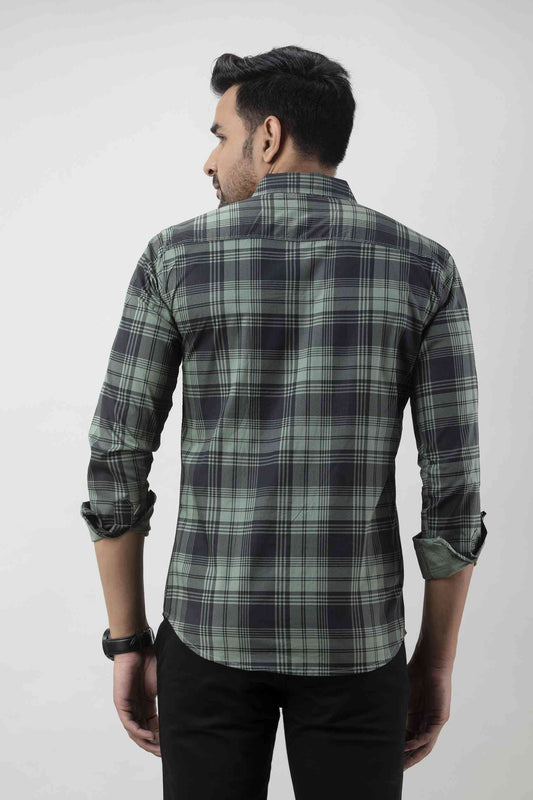 Men Slim Fit Checkered Casual Shirt - Adhi Shree Fashion
