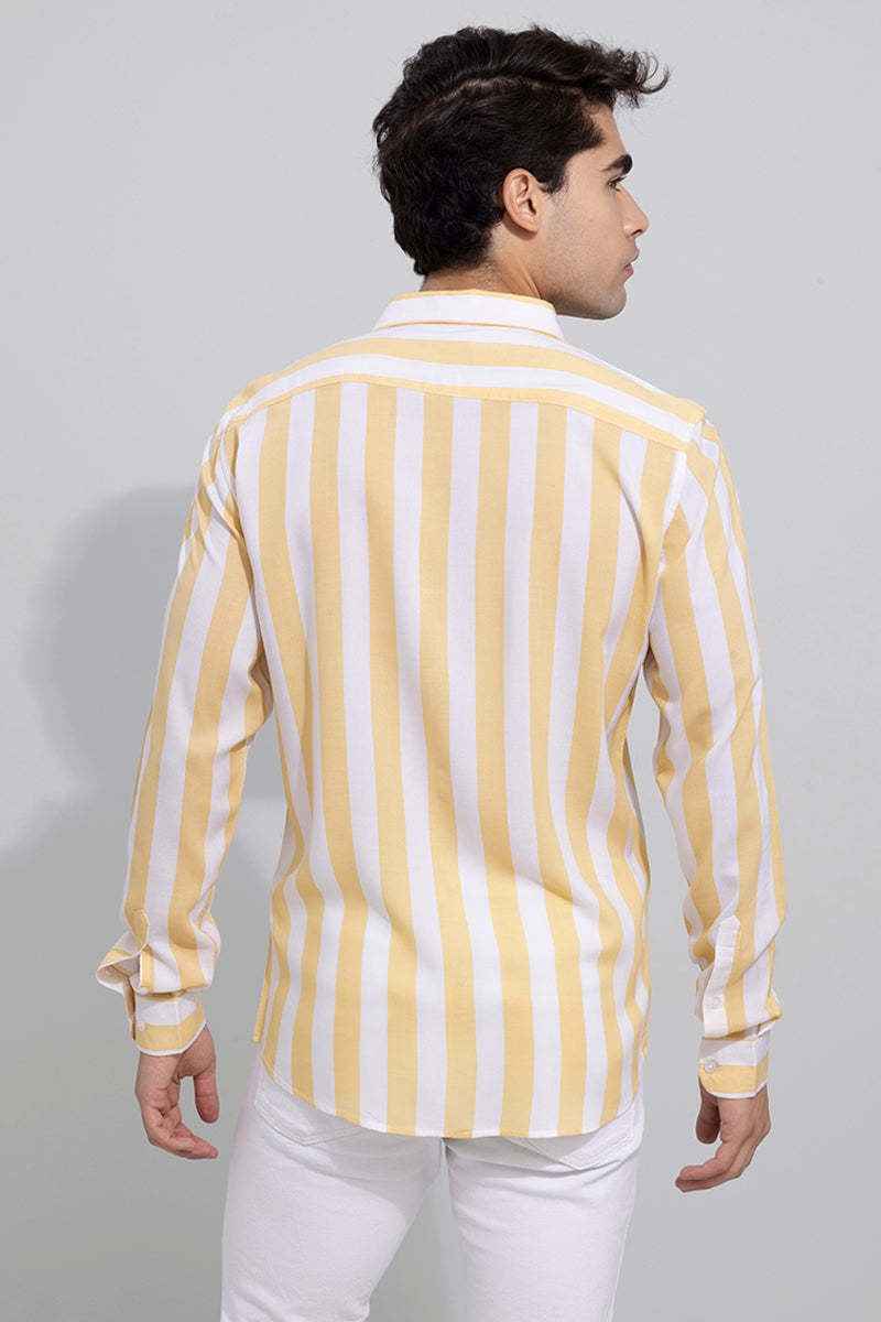 Men Slim Fit Striped Spread Collar Casual Shirt - Adhi Shree Fashion