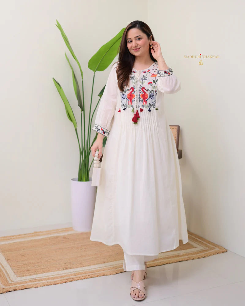 Women Rayon A Line Kurta and Palazzo Set