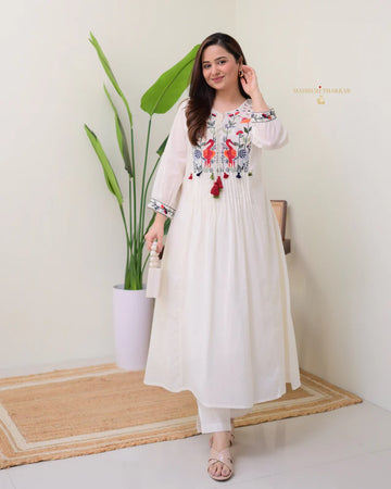 Women Rayon A Line Kurta and Palazzo Set
