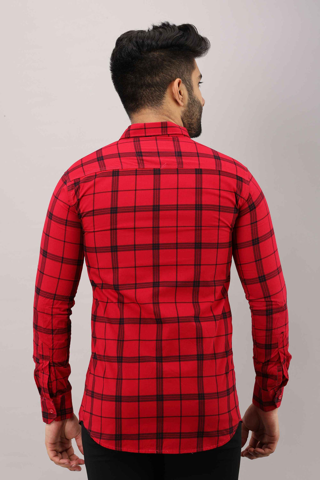 Men Slim Fit Checkered Casual Shirt - Adhi Shree Fashion