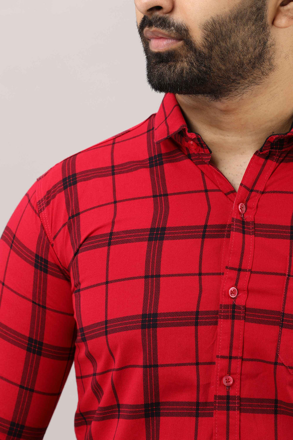 Men Slim Fit Checkered Casual Shirt - Adhi Shree Fashion